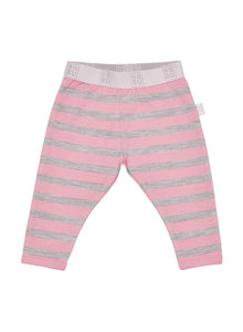 Babu Merino Wool Leggings - Pink Stripe