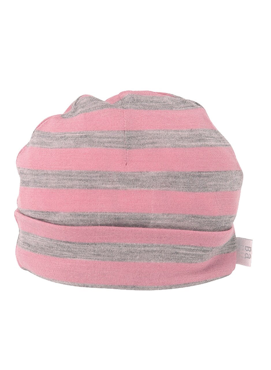 Babu Merino Beanie - Pink Stripe