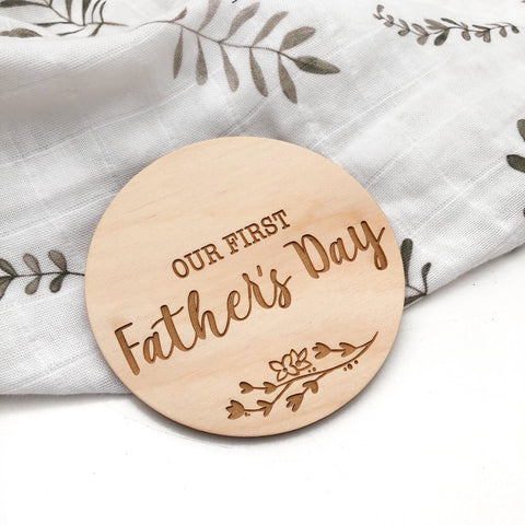 Our First Father's Day - Millstone Plaque