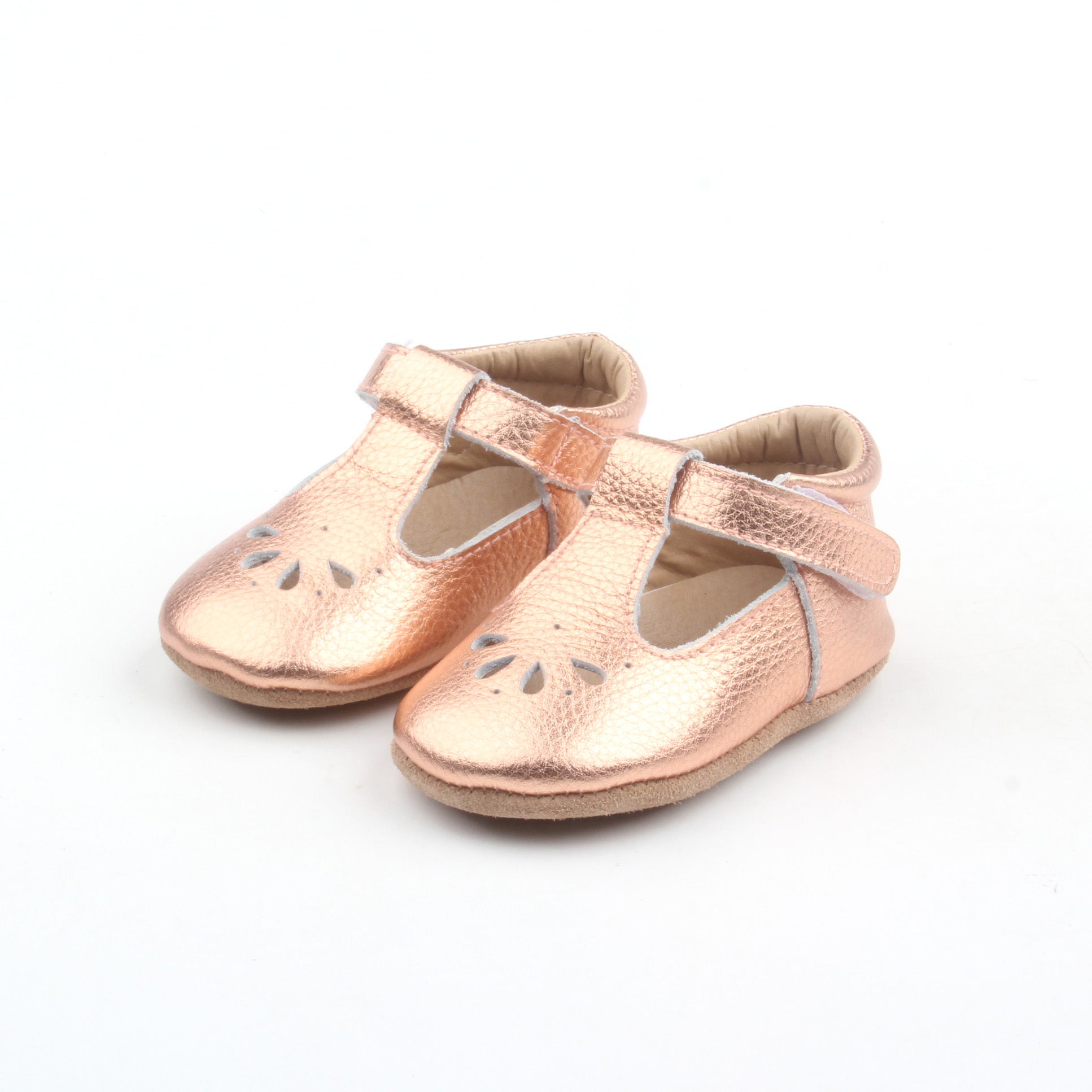 Lily T-bar Mary Jane Moccasin Style Baby Shoes