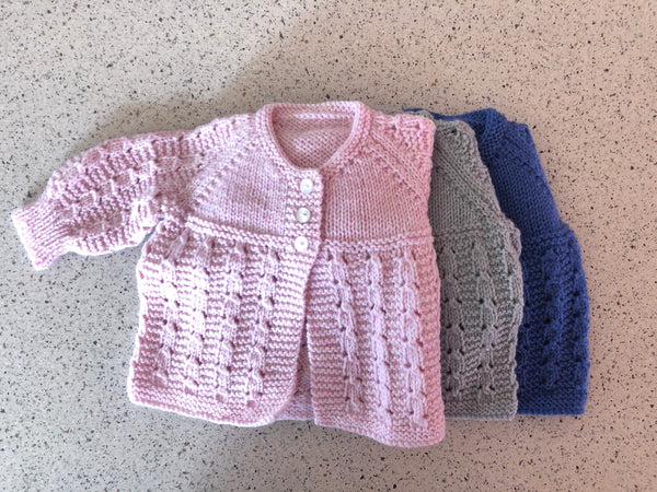 Hand Knitted Jumper/ Cardigan NB