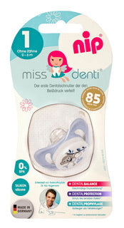 NIP Dental soother Miss Denti, silicone, 0 - 6 months